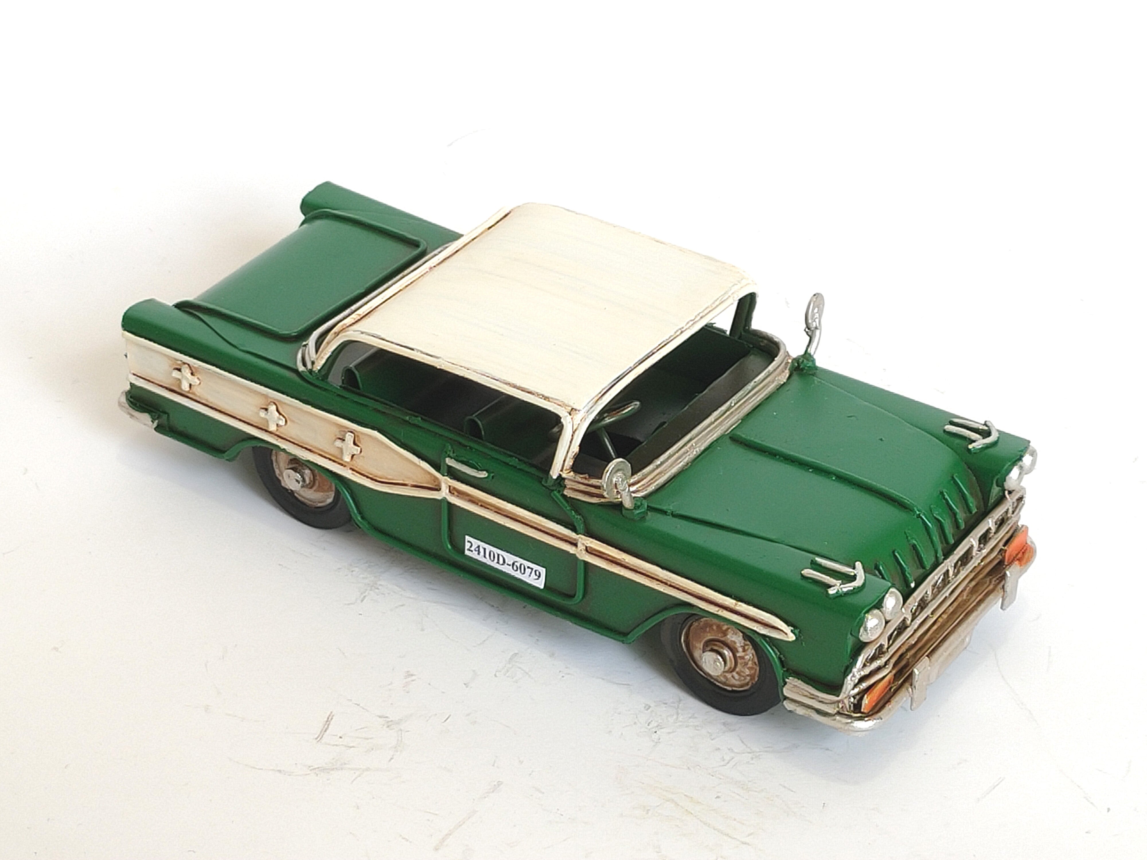 Vintage Green Metal Classic Sedan - Buy Now